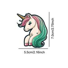 50入組獨角獸防水DIY創意貼紙玩具，可用於筆記本電腦移動智能手機手機殼吉他桌面杯子旅遊摩托車汽車配件貼紙 - 彩色 - 查看 2