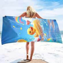 1條大型沙灘巾，吸水速乾沙灘巾，沙灘墊，適用於戶外旅行露營游泳度假 - 彩色 - 查看 14