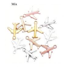 20入組合金飛機形吊墜，DIY項鍊/手鍊首飾製作配件