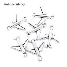 20入組合金飛機形吊墜，DIY項鍊/手鍊首飾製作配件