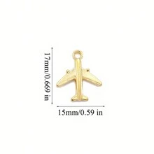 20入組合金飛機形吊墜，DIY項鍊/手鍊首飾製作配件