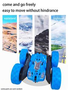 Remote Control Stunt Car With Flip, Climbing And Double-Sided Driving Functions, Off-Road Drift Electric Toy Car, With Automatic Demonstration, Suitable For Crawling On Various Roads, With Lights (Battery Powered) - Multicolor - View 7
