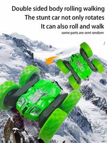 Remote Control Stunt Car With Flip, Climbing And Double-Sided Driving Functions, Off-Road Drift Electric Toy Car, With Automatic Demonstration, Suitable For Crawling On Various Roads, With Lights (Battery Powered) - Multicolor - View 9