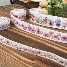 3卷/組復古花卉情景和紙膠帶組，花開富貴系列手帳禮盒裝飾貼紙，日記裝飾膠帶 - 彩色 - 查看 4