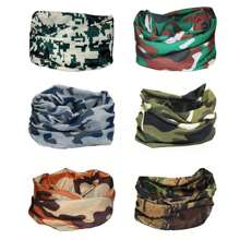 6 piezas/paquete Pasamontañas mágico sin costuras para deportes al aire libre, protección contra el viento y el sol, máscara para el cuello, adecuado para ciclismo, motociclismo y esquí, unisex - Multicolor - Ver 14