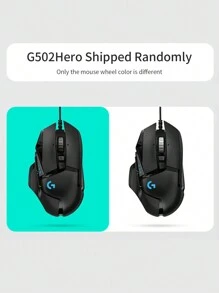 Ratón de juego con cable de alto rendimiento G502 HERO, sensor HERO 25K, 25,600 DPI, RGB, pesos ajustables, 11 botones programables, memoria incorporada, PC - Negro - Ver 10