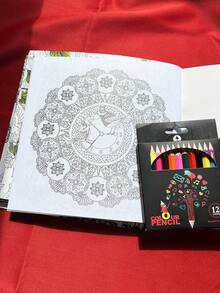 Conjunto de 8 libros para colorear de doble cara de 12 páginas, un total de 96 páginas, kit de pintura antistress, libro de colorear creativo DIY para estudiantes - Multicolor - Ver 4