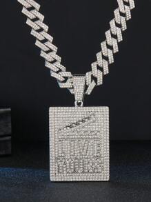 LIGHTSOME Live Yours電影板標誌吊飾，Live Your Dream靈感狗牌項鍊，附連接鏈Centralcee Chains - Pendant - 查看 5