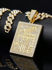 LIGHTSOME Live Yours電影板標誌吊飾，Live Your Dream靈感狗牌項鍊，附連接鏈Centralcee Chains - Pendant - 查看 4