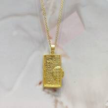 Colgante de collar de joyería de moda para mujer con gema de calcedonia natural, artesanía chapada en oro, joyería de gema con incrustaciones, regalo de vacaciones, regalo para ella.