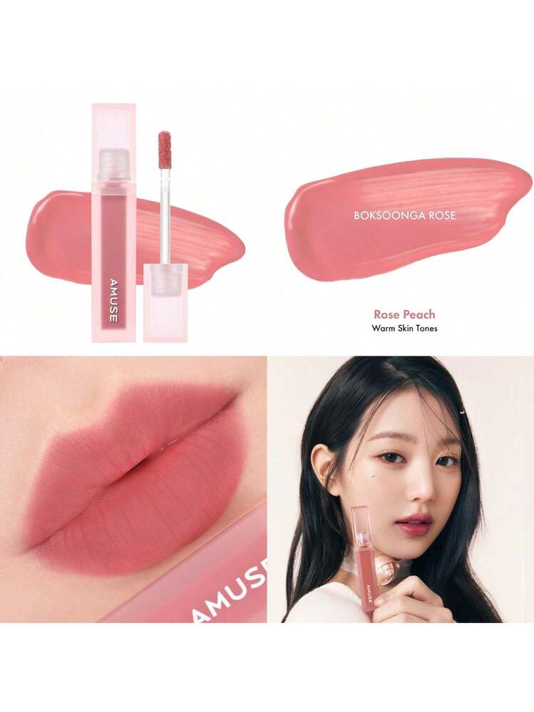AMUSE SEOUL DEW VELVET TINT 10 ROSE BOKSOONGA Soft Matte Peach