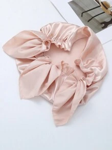 Hair Bonnet With Tie Band, Large Silk Sleep Cap For Curly Hair, Silk Hair Wrap For Hair Care - Multicolor - View 5