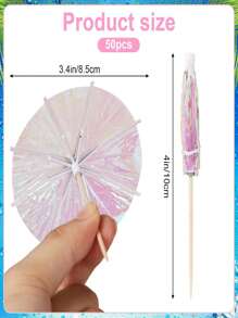 30/50 件鸡尾酒雨伞、饮酒伞、鸡尾酒遮阳伞、饮料装饰伞、饮料开胃菜派对装饰用品、蛋糕装饰、蛋糕装饰、蛋糕装饰、蛋糕装饰工具 - 彩色 - 查看 5