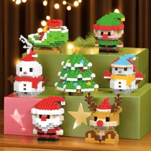 Christmas Series Building Block Toys Santa Claus Christmas Tree Elk Building Block Ornament Toys Room Decoration Christmas,Halloween,Building Blocks,Christmas,Building Blocks,Toys