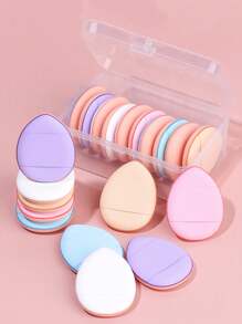 6pcs/10pcs Finger Puff Mini Cushion Powder Puff Makeup Sponge, Dry & Wet Dual-Use Foundation, Non-Absorbent,Cheap,Stocking Stuffers,Makeup,Makeup Tools,Cheap Stuff,Gifts,Gifts For Women,Christmas Gifts - Multicolor - View 1