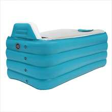 PVC Adult INFLlatable Bathtub Foldable Portable Spa Bath Tub Water Pool W/Pump - Multicolor - View 5