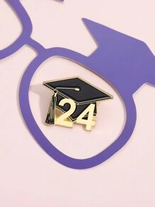 1 Pieza De Broche Creativo De Sombrero De Doctorado, Insignia De Puntuación Completa Del Examen De Graduación, Regalo Conmemorativo Para Estudiantes - Multicolor - Ver 2
