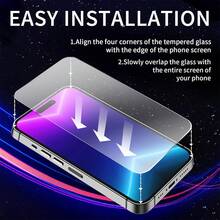 [3 Gói] Miếng Dán Màn Hình Cường Lực, Chống Trầy Xước, Không Bọt Khí, Dễ Lắp Đặt. Tương thích với iPhone 15/15Pro/15Plus/15Promax. - Phim HD (gói 3) - Xem 2