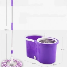 Trapeador Giratorio Magico Con Bote + Trapeador Importadora Tim ChengLeody - Morado - Ver 2