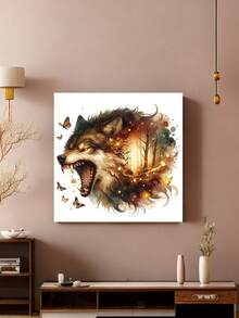 1 Bộ tranh kim cương 5D tự làm 30*30cm/11.8inx11.8in không khung, bao gồm các thiết kế Sói, Bướm, Mèo, Đại bàng, Chó, Cờ, Xe hơi và Đại bàng. Full Khoan Kim Cương Nghệ Thuật Thêu Chữ Thập Hình Ảnh, Tranh Kim Cương Tác Phẩm Nghệ Thuật Cho Thủ Công Và Trang Trí Tường, Món Quà Bất Ngờ - Nhiều màu - Xem 3