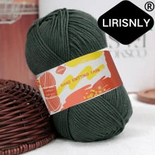 Hilo de lana seleccionado manualmente Lirisnly, 100% acrílico con brillo, colores brillantes, suave para la piel, transpirable y cómodo, ideal para tejer bufandas, sombreros, suéteres, abrigos y manualidades DIY.