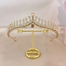 1 件优雅金属皇冠发饰，适合女性、生日派对、婚礼、角色扮演、圣诞节、万圣节礼物