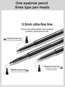 Zeesea 3D Smart Eyebrow Pencil Double Head Waterproof Sweatproof Long Lasting No Colour Removal Extremely Fine Tip Wild Eyebrow Beginner Female