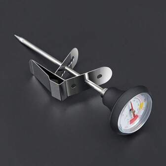 Coffee Temperature Gauge Kit, Includes Coffee Pot Accessory, Milk Frothing Pitcher, Clip-On Stainless Steel Thermometer Probe