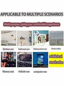 1Pc Thickened Silicone Suction Cup 24 Square Suction Cup Mobile Phone Tablet Computer Case Suction Cup Wall Mobile Phone Holder Universal Charger Silicone Case Hands Free Fidget Toy Mirror Shower Phone Holder Vibrating Video And Selfie Universal Charger Holster Suction Cup Mini Gift Teacher Gifts Novelty Gifts Gift For Boyfriend Husband Gifts Uncle Gifts Gifts For Brothers Man Gift Ideals Gift For Girlfriend Women Gifts Phone Suction Silicone Suction Phone Case - White - View 3