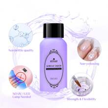 40ml Monomer Acrylic Nail Liquid With 3PCS Nail Brush Acrylic Liquid Monomer For Acrylic Powder Nails Extension DIY Nail Brush& Acrylic Nail Cup&Nail Form Paper Tray Acrylic Press On Nails