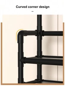 1 Giá để giày đứng nhiều tầng có móc treo quần áo, giá treo áo khoác và tủ giày, chất liệu kim loại, thích hợp để trang trí nhà cửa, trang trí lễ hội, trang trí phòng, trang trí nhà, trang trí phòng ngủ - màu đen - Xem 9