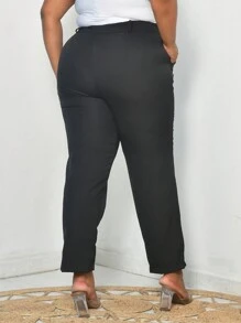 Plus Size Pants - màu đen - Xem 2