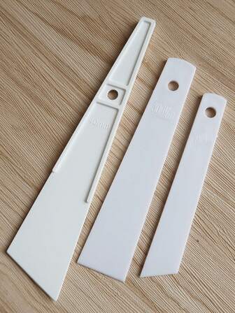 3pcs/Set 20mm 30mm 40mm White Plastic Rubberized Sheet Rubberized Scraper Hand Carved Stitching Sewing Leather Craft Tools