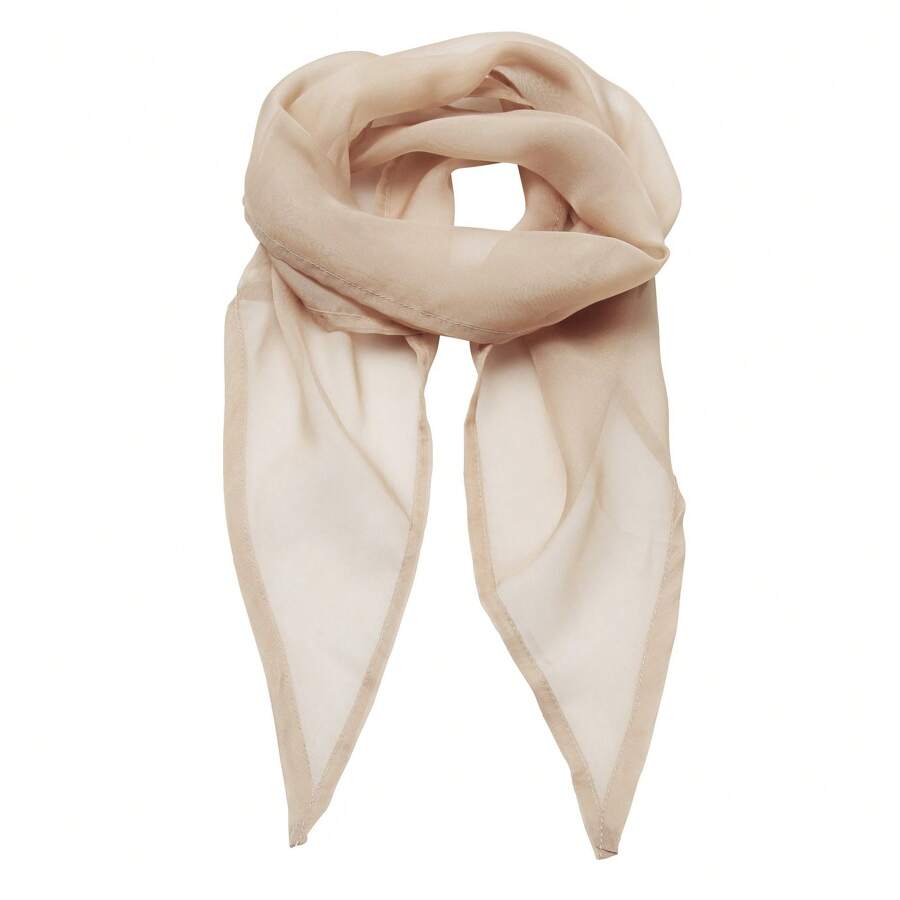 Premier Ladies/Womens Work Chiffon Formal Scarf (Natural) - Beige - View 1