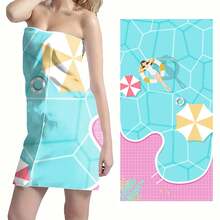 1條大型沙灘巾，吸水速乾沙灘巾，沙灘墊，適用於戶外旅行露營游泳度假 - 彩色 - 查看 13