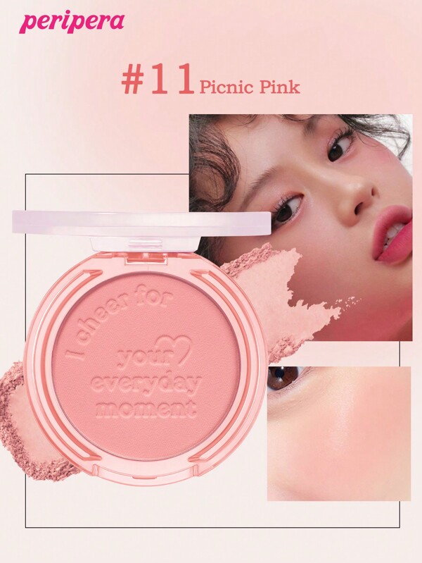 Peripera K-Beauty Peripera Monochrome Puder Rouge Palette, matter Puder Rouge, feines Puder Rouge, nicht verklebend, langanhaltend Make-up, All-in-One Make-up Palette, nude Make-up, Gesichts-Beauty-Kosmetik, K-Beauty, koreanisches Make-up, 4,2g