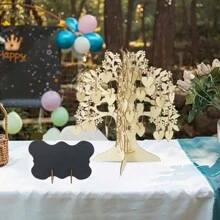 Signature Tree With 100 Pieces And 3 Mm Mdf Chest Wedding Hearts - Beige - View 3