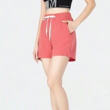 2 pezzi Pantaloncini atletici colorati estivi da donna, pantaloncini sportivi e casual traspiranti da donna, pantaloncini boxer da jogger