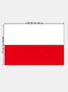 1pc Large Poland Flag Ornament, Suitable For Festival Decoration