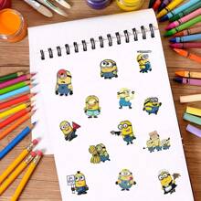 Universal 50 Stück Despicable Vinyl Aufkleber, hochwertige Fans, süße Cartoon-Aufkleber für Wasserflasche, wasserfest, DIY-Aufkleber für Laptop, Handy, Schutzhelm, Skateboard, Scrapbooking, Stoßstange, Geschenke für Mutter, Vater, Großmutter, Großvater, Lehrer, Schwester, Bruder, Freund, lustige Valentinstag-Geschenke, Minions, Aufkleber, Minions, Aufkleber, Minions, Aufkleber, Vatertags-Aufkleber, Sammelalbum-Aufkleber