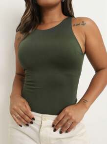 Women Bodysuits - xanh quân đội - Xem 2