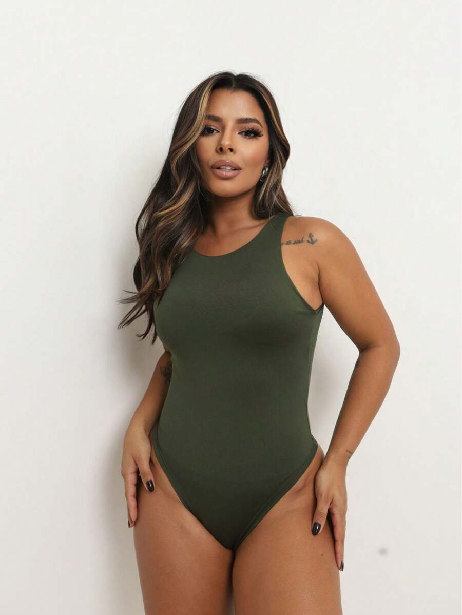 Women Bodysuits - xanh quân đội - Xem 1