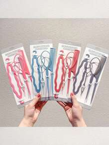 4pcs/Set Kids Morandi Color Hair Braiding Tools Set, Including Styling Board, Comb, Hook And Hair Bun Maker