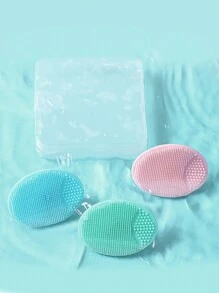 Baby Bath Brush, Silicone Massage Exfoliation, Eczema Soothing Skin, Hair Brush Suitable For Daily Use - Pink - View 7