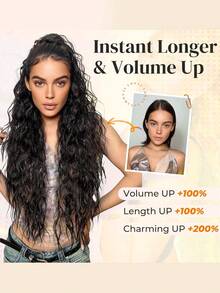 nimoki Mở rộng kiểu tóc đuôi ngựa, 24 inch Dây rút Tóc đuôi ngựa Mở rộng Tóc đuôi ngựa gợn sóng Mềm được nâng cấp Sợi tổng hợp Tóc giả đuôi ngựa cho phụ nữ Sử dụng hàng ngày (Màu đen) - màu đen - Xem 6