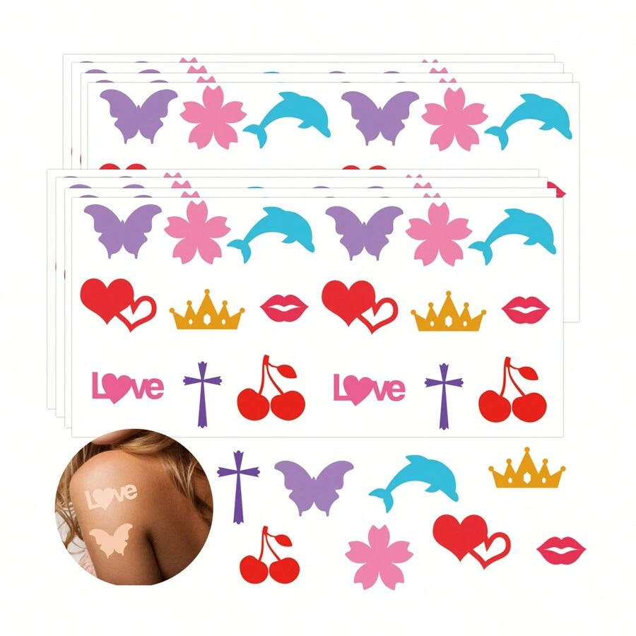 516 Pcs Heart Rhinestone Stickers - Self-Adhesive Acrylic Gems For Crafts & Nail Art - View #2