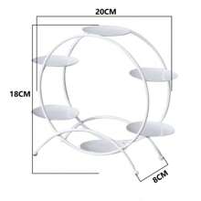1入組迷你金屬摩天輪甜點擺設，適合在生日派對、婚禮和慶祝活動上展示杯子蛋糕和其他美味甜點，可重複使用 - 彩色 - 查看 8
