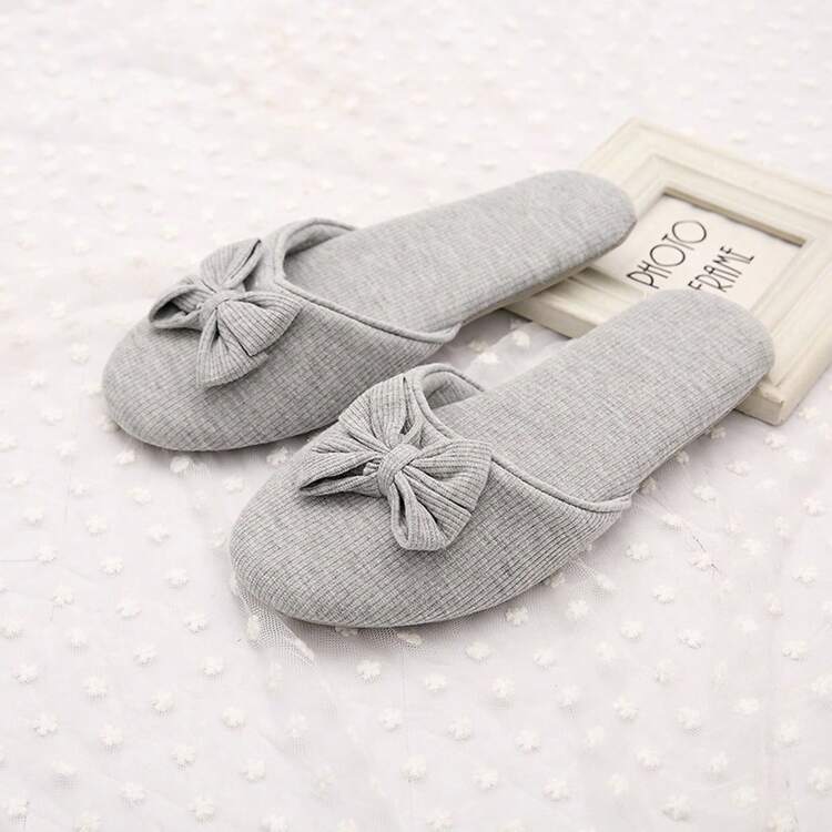 Indoor Soft-Sole Women's Anti-Slip Comfortable Floor Slippers For Pregnant Women During Their Postpartum Recovery - Grey - View 1