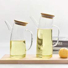 1 botella dispensadora de aceite y vinagre de vidrio de 850ml/550ml con asa, herramienta de cocina, botella de almacenamiento, botella de condimento, botella de salsa de soja - multicolor - Ver 3