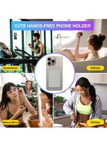 1Pc Thickened Silicone Suction Cup 24 Square Suction Cup Mobile Phone Tablet Computer Case Suction Cup Wall Mobile Phone Holder Universal Charger Silicone Case Hands Free Fidget Toy Mirror Shower Phone Holder Vibrating Video And Selfie Universal Charger Holster Suction Cup Mini Gift Teacher Gifts Novelty Gifts Gift For Boyfriend Husband Gifts Uncle Gifts Gifts For Brothers Man Gift Ideals Gift For Girlfriend Women Gifts Phone Suction Silicone Suction Phone Case - White - View 5